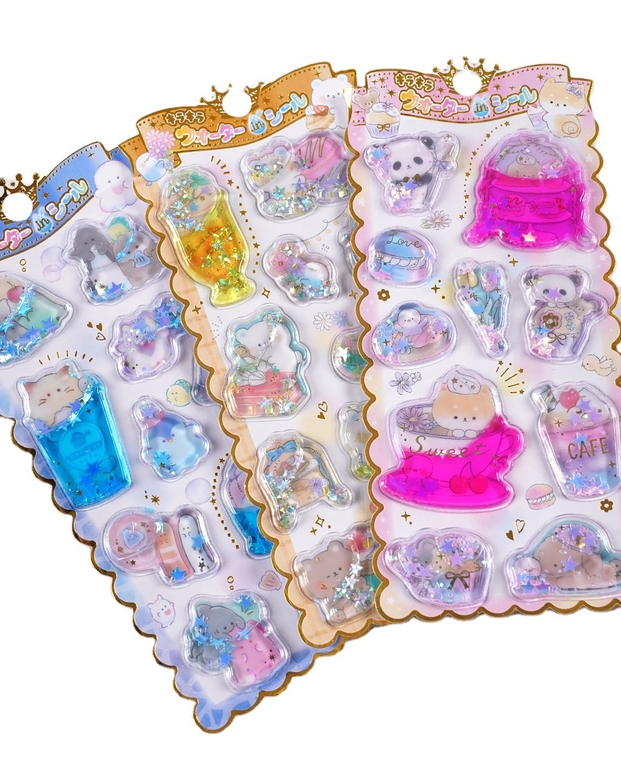 3D Animals Bear Puffy Stickers for Kids Cute 3D Water Stickers for Scrapbooking DIY Phone Diary