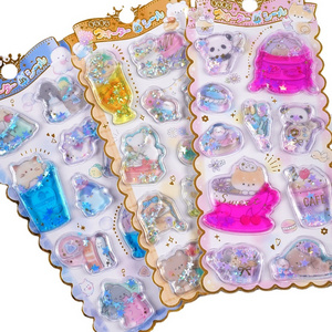 3D Animals Bear Puffy Stickers for Kids Cute 3D Water Stickers for Scrapbooking DIY Phone Diary