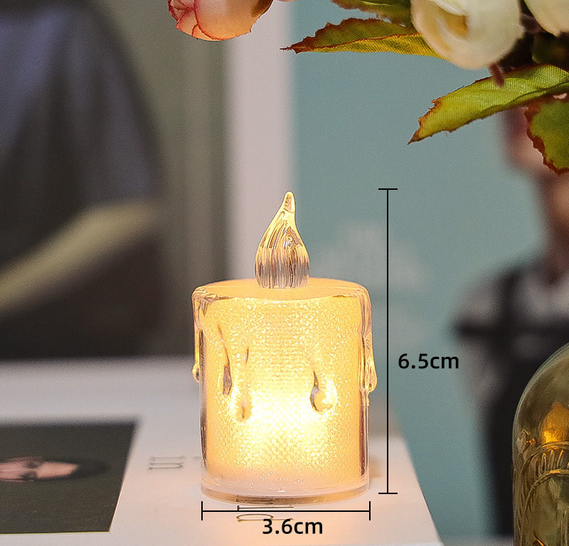 Led electronic candle light 3 size Led candle tears tea wax romantic ins decorative atmosphere light Battery LED Tealight