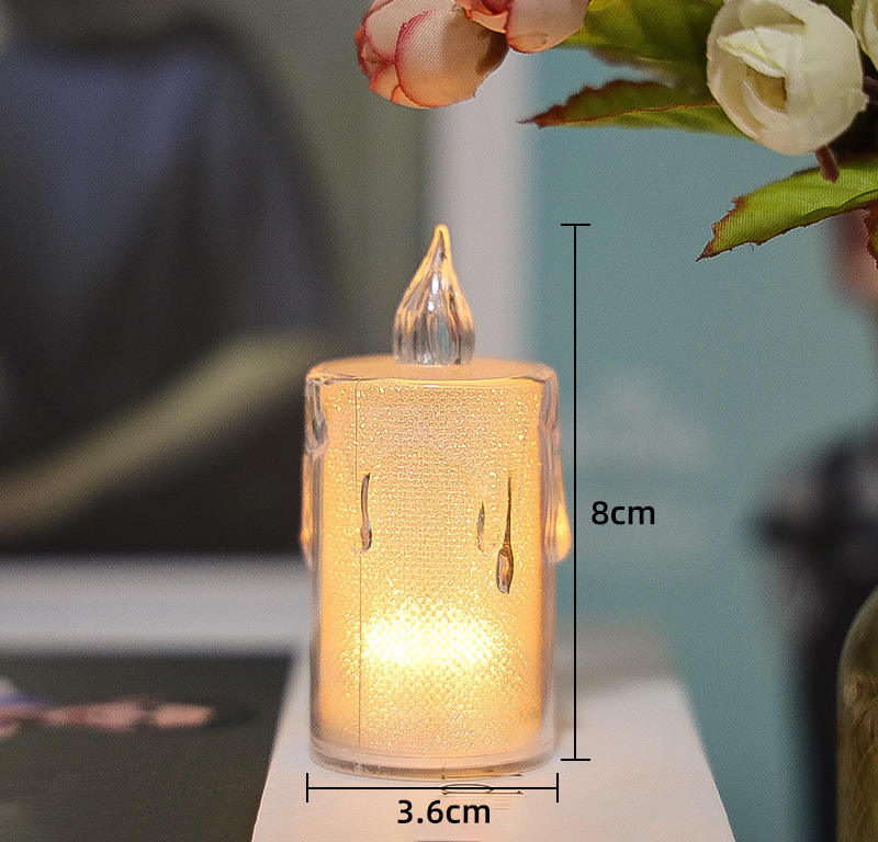 Led electronic candle light 3 size Led candle tears tea wax romantic ins decorative atmosphere light Battery LED Tealight