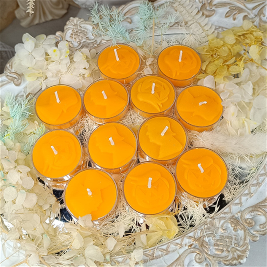 Mini Tealight Candles in Bulk 12Pack Set Small Votive Smokeless Tea Light for Home Church Long Lasting Beeswax Tea Light Candles