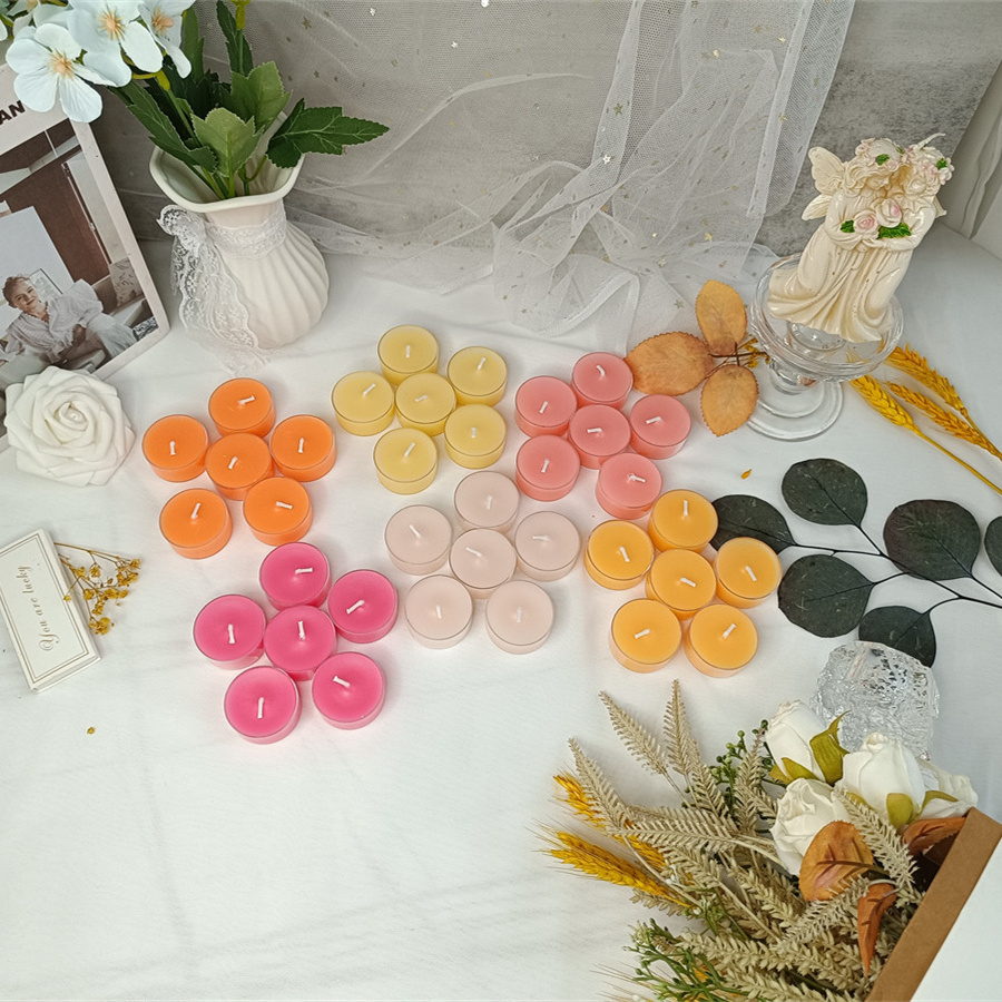 OEM/ODM Bulk Wholesale Colored Mini Tealight Candles Paraffin Wax Scented Tea Lights for Wedding Small Votive Candles Tealight