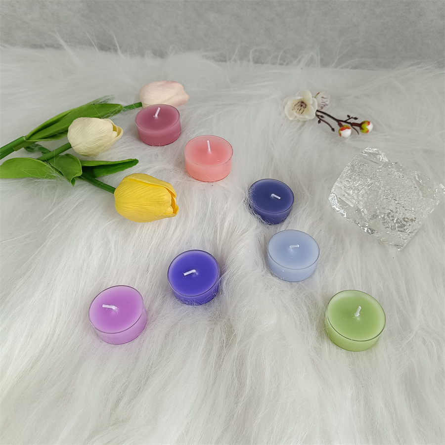 OEM/ODM Bulk Wholesale Colored Mini Tealight Candles Paraffin Wax Scented Tea Lights for Wedding Small Votive Candles Tealight