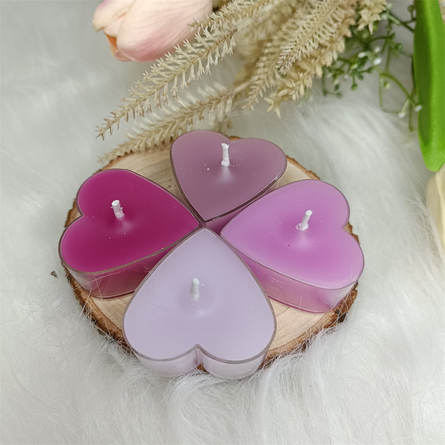 24PCS Gradient Color Tea Light Candles Smokeless Drippless Tealight Scented Paraffin Tealight Candles For Home Party Decoration