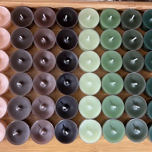 24PCS Gradient Color Tea Light Candles Smokeless Drippless Tealight Scented Paraffin Tealight Candles For Home Party Decoration