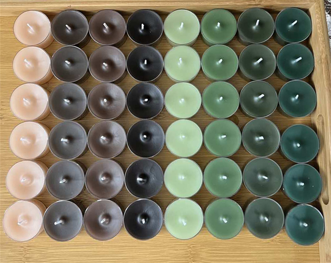 12/24Pcs Clear Cup Tea Lights Wedding Romantic Gradient Color Bulk Packs Tealight Candle Long Burn Time Paraffin Wax Tea Candles