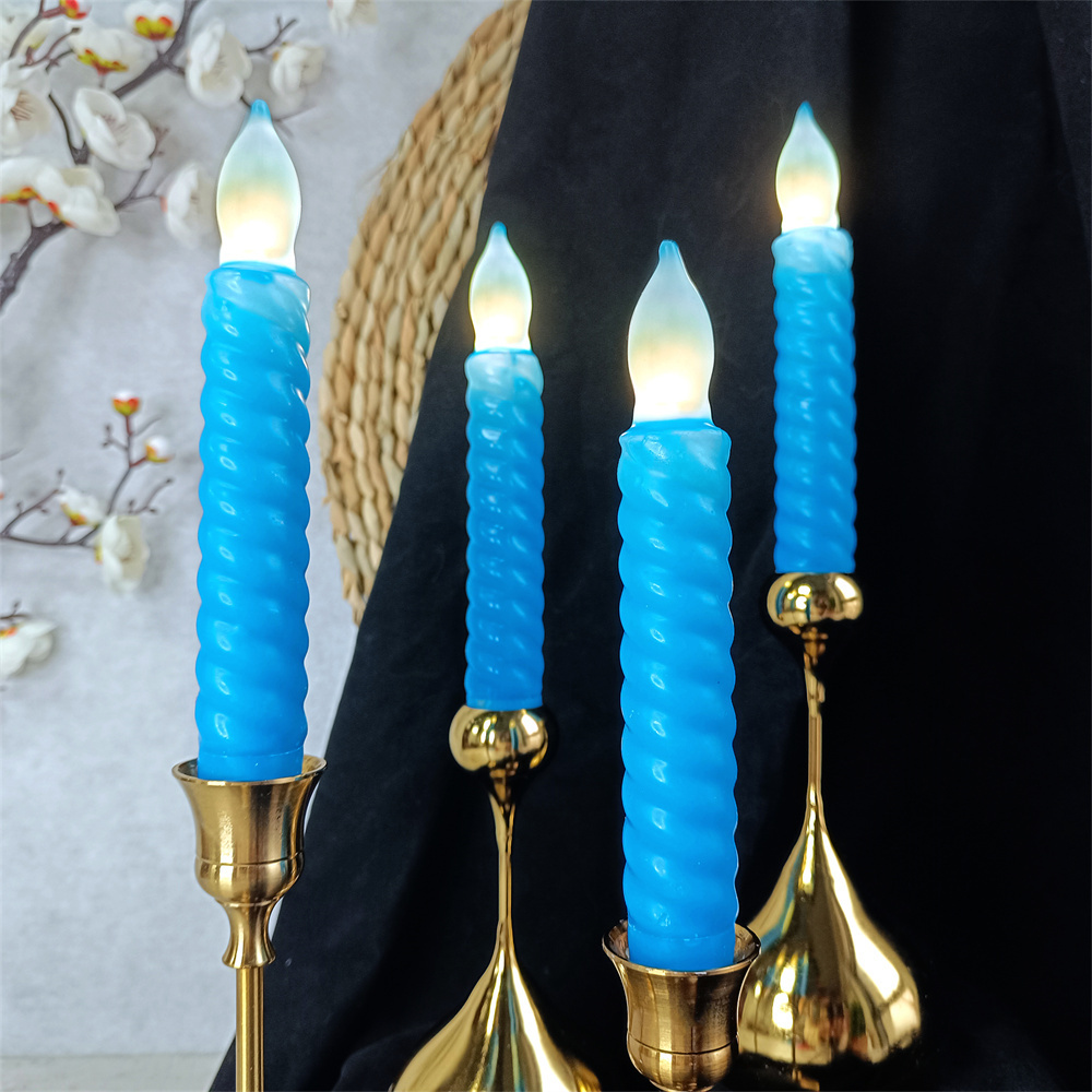 Manufacture Flameless Candles Flickering Warm Light for Festival Party Home Decor Led Candles Spiral Battery Operated Candles