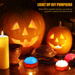 Halloween Led Pumpkin Candle Pumpkin Candle Container Pumpkin Shape Candle