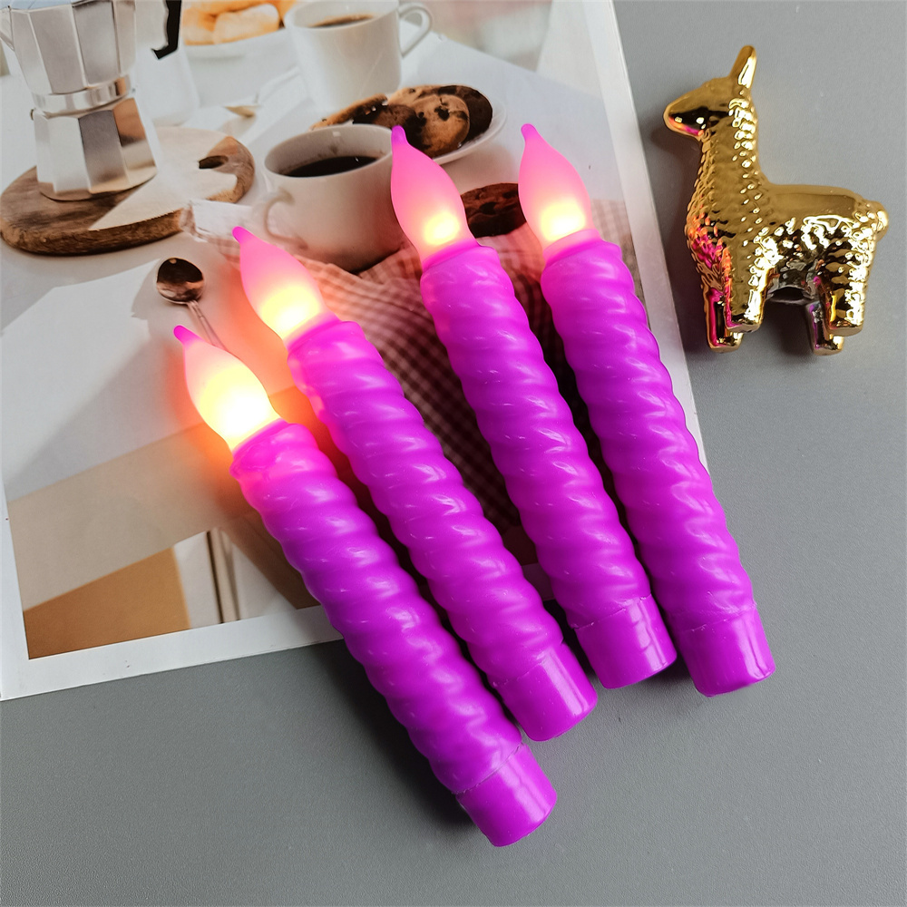 Manufacture Flameless Candles Flickering Warm Light for Festival Party Home Decor Led Candles Spiral Battery Operated Candles