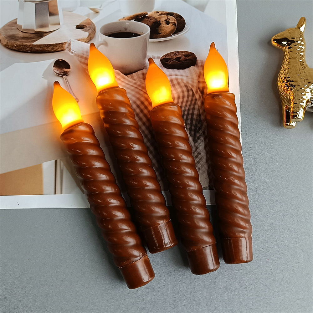 Manufacture Flameless Candles Flickering Warm Light for Festival Party Home Decor Led Candles Spiral Battery Operated Candles