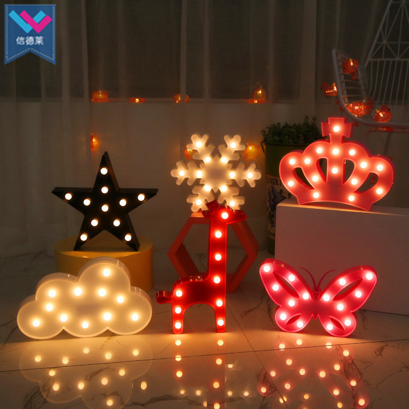 Cactus Pineapple  Unicorn shaped Desk Decoration Marquee Led Night Light Led Motif Light Christmas Decor Motif LED lamp