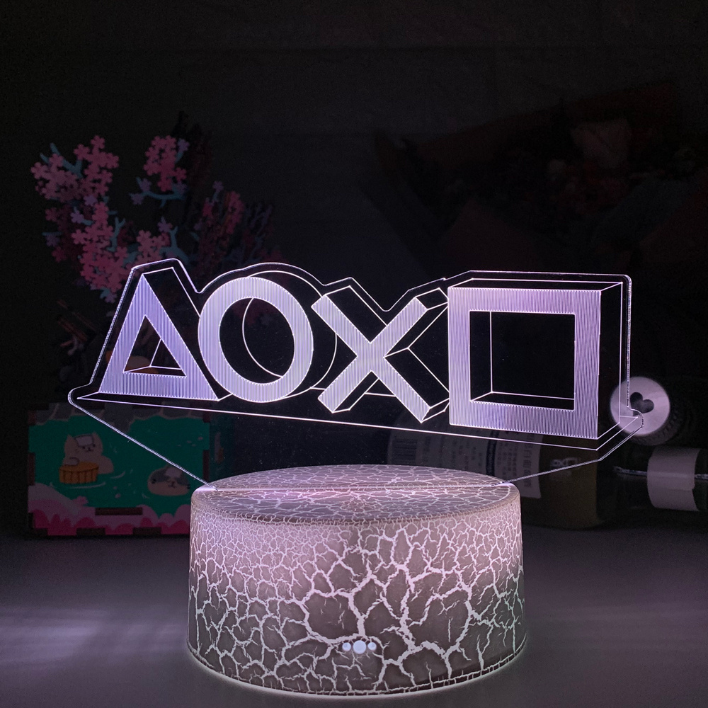 Acrylic 3d Iamp Playstation Neon Sign Led Night Light for Bedroom Decor Event Prize Game Shop Idea Playstation Desk Night TW-517