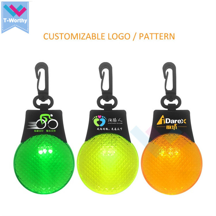 Cheap Reflective LED Bike Warning Safety Light LED Keychain Light For Bag