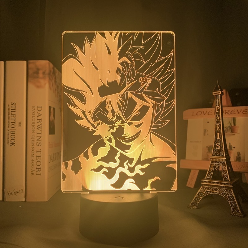 TW-2391 Black Clover 3d Lamp Anime Asta Night Light for Kids Bedroom Decor Birthday Gift Manga Gadget Black Clover Asta LED Lamp