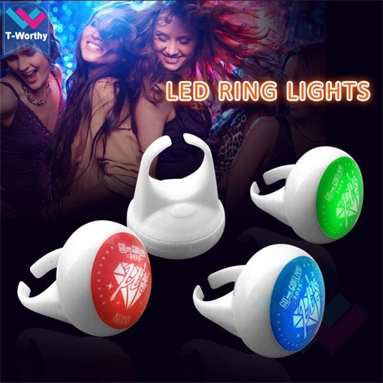 Halloween Promotional Light Up Rings LOGO Printing Flashing LED Finger Ring