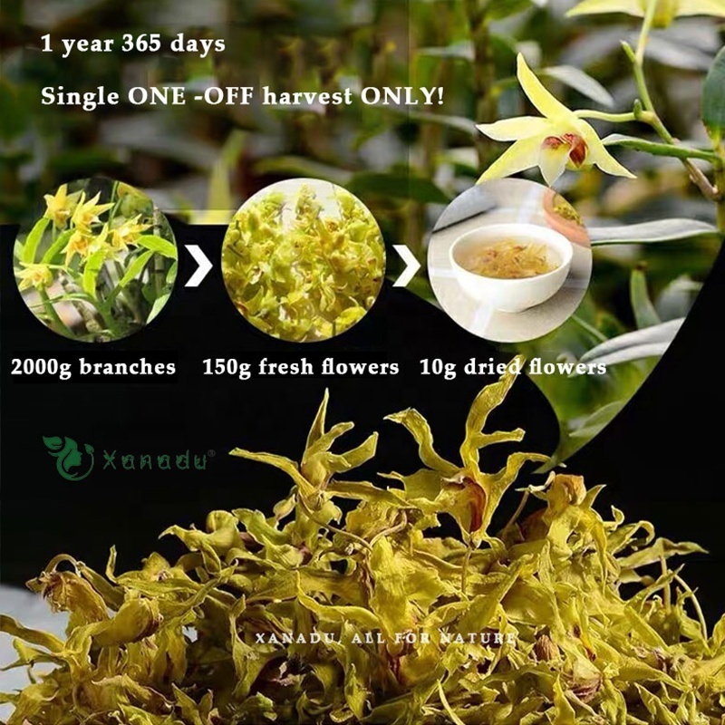 Chinese Loose Herbal Flower Tea Valuable Herbs Tie Pi Shi Hu Dendrobium Officinale Natural Dried Flowers Orchid