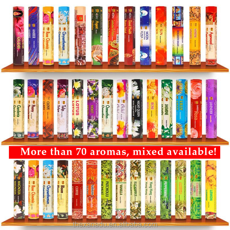 Xanadu Aromatherapy Natural 70 Assorted Aroma Original Raj Incense Fruit Flowers Herbs Burners India Handcrafts Classic Incenses