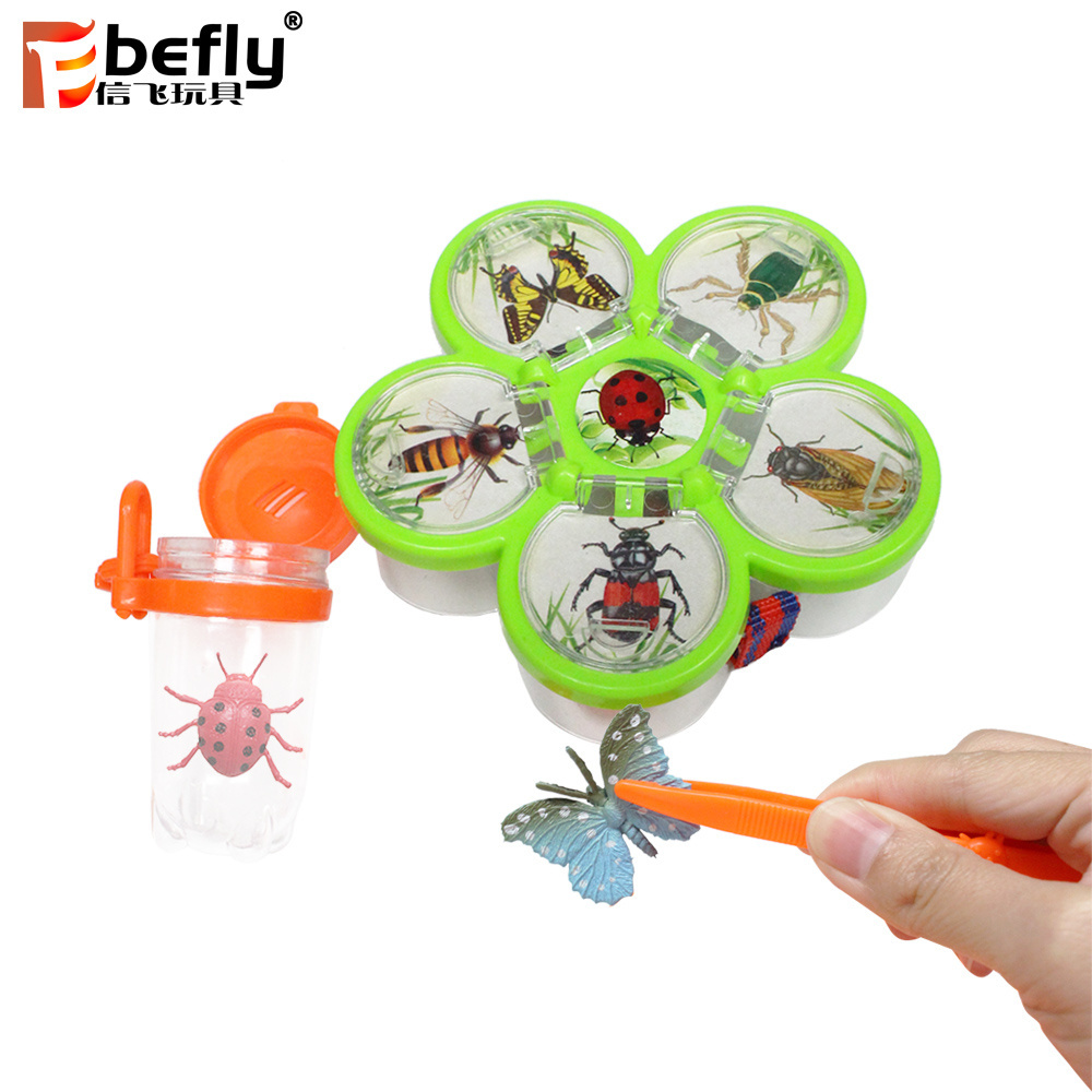 Outdoor educational science adventure toy kids bug catcher with insect model