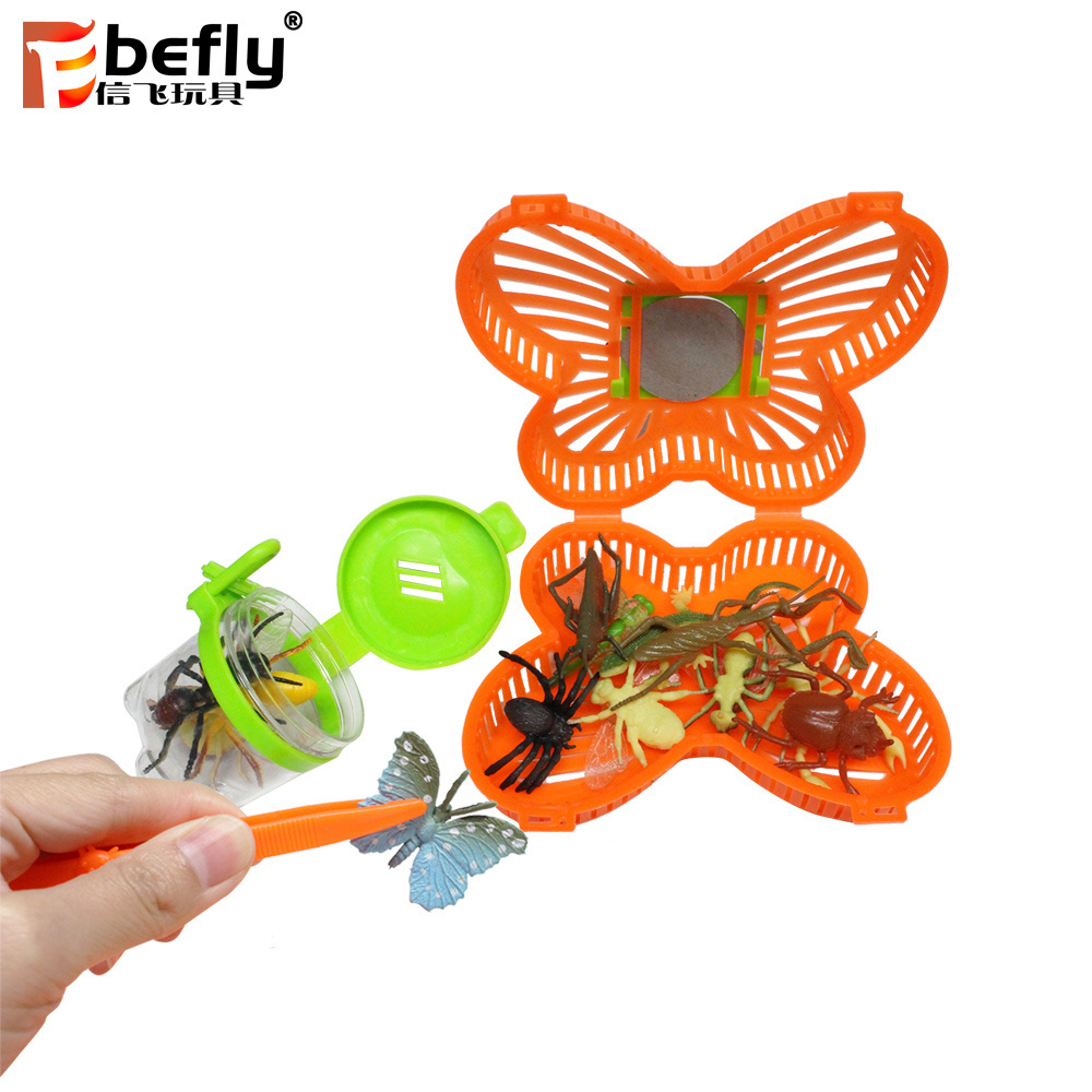 Outdoor educational science adventure toy kids bug catcher with insect model