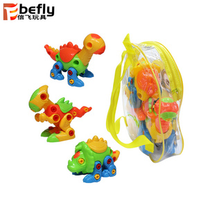 Sliding plastic diy educational gift take apart dinosaur toy for children