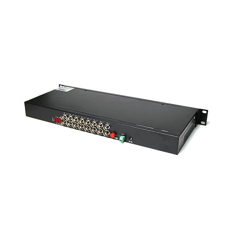 1 Pair 16 Channel Digital Video Optical Converter Fiber Optic Video Transmitter and Receiver 16CH + RS485 Data