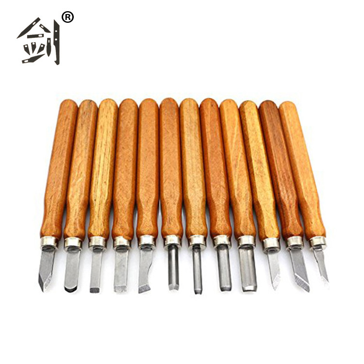 12 Pcs Set Sculpting Knife Kit SK2 Carbon Steel Free Woodworking Tools Wood Carving Wooden Tools Carving Chisel Woodpecker Tools