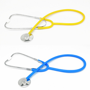 Professional medical single-sided stethoscope family adult pediatric children student cardiopulmonary multicolor toy stethoscope