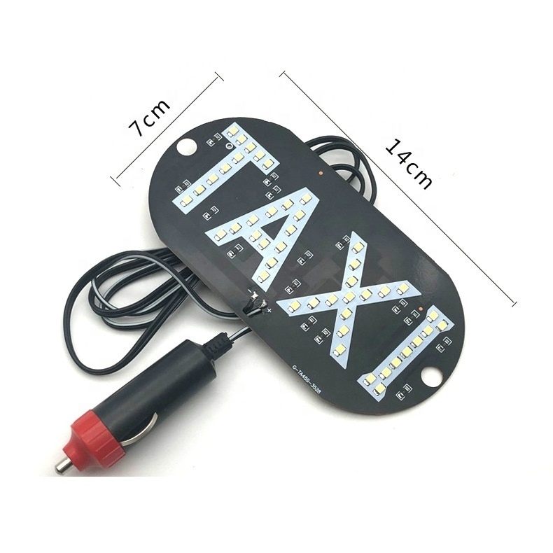 Auto Panel Sign Warning Light Source Blue Green Car Inside Windscreen Indicator Light DC12V Led Taxi Windscreen Cab Beacon Light