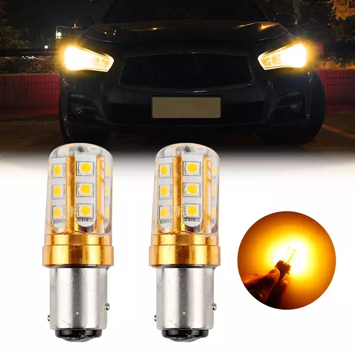 Auto car led Lamp Canbus T20 3030 Ba15S 7443 Car Led Light Bulb 3030 18smd brake light turning light 12v