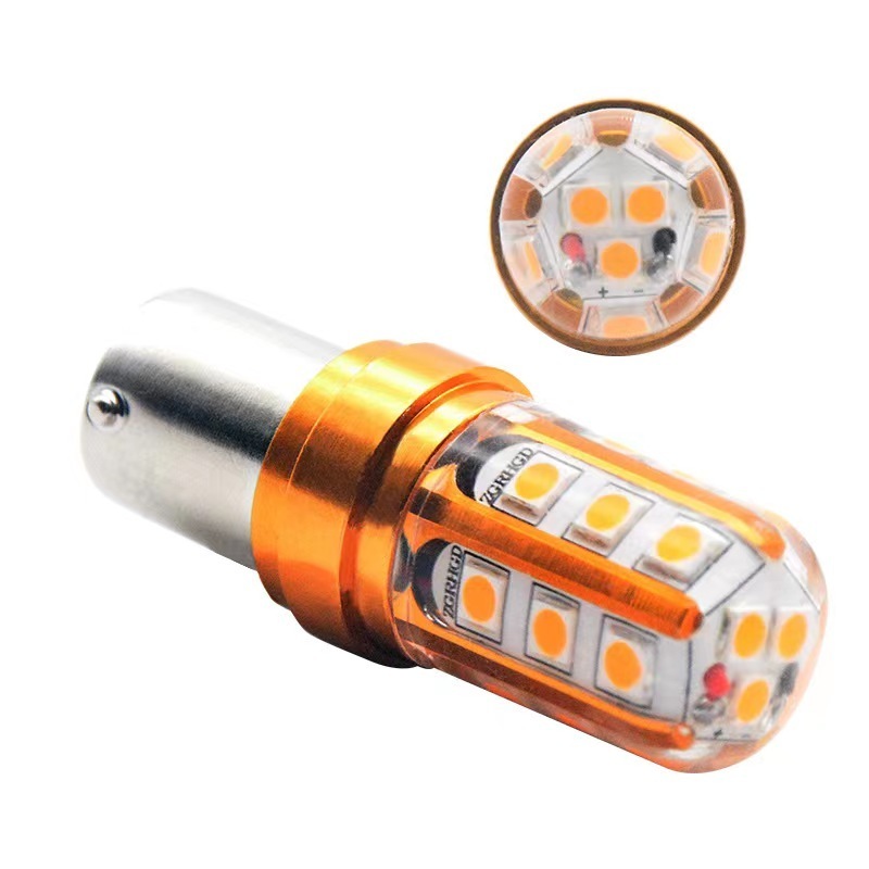 Auto car led Lamp Canbus T20 3030 Ba15S 7443 Car Led Light Bulb 3030 18smd brake light turning light 12v