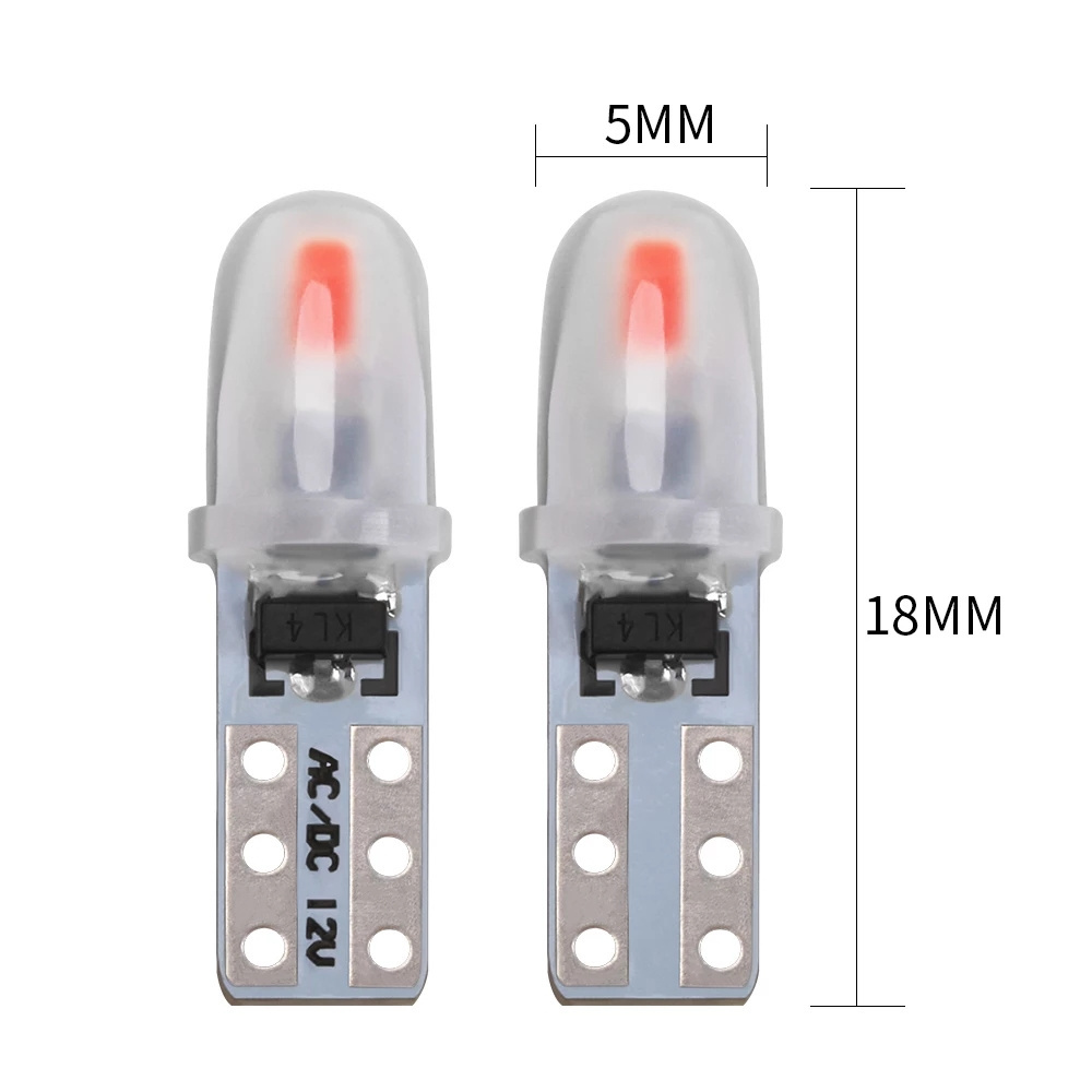 Width Indicator Small Lamp Plug Bulb T5 3014 2smd LED Protect Car Instrument Light Reading Door License Plate Wedge Lamp