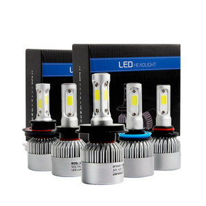 S2 72W 9005/HB3 COB H7 Auto LED Headlight Bulbs Conversion Kit 8000LM 6500K Single Beam Car LED Headlamp Fog Light 12V