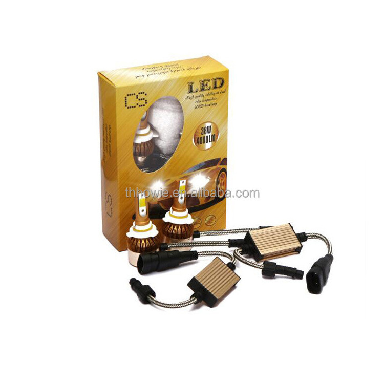 H4 H3 H7 H8 H11 Car Led Headlight Bulb 9005 9006 880 9012 H1 Double Color Auto Fog Lamp DC12V 38W Plug&Play white+amber