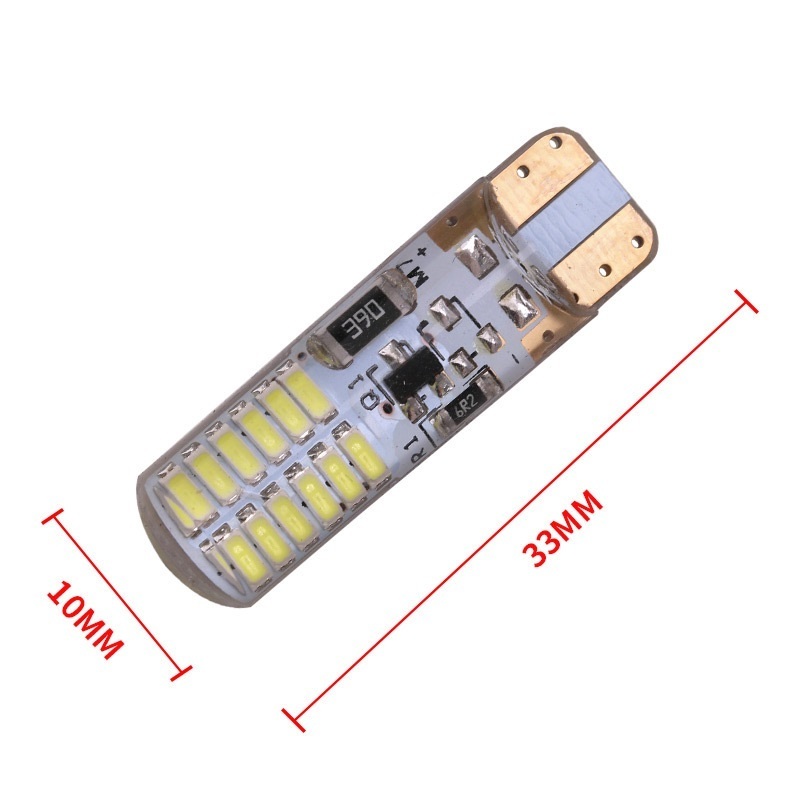 T10 Strobe Flashing 194 W5W LED T10 24SMD 3014 Led Normal+Strobe Flash Two modes of Operation Car light bulbs