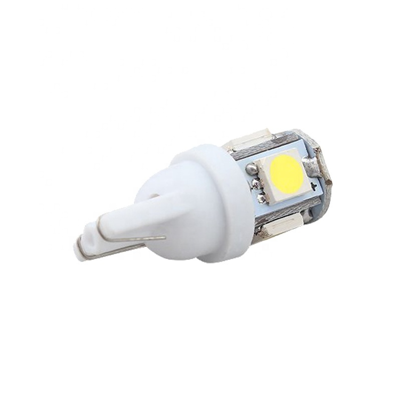 T10 Socket W5W 194 168 5050 Chip 5 SMD White Car Led Interior Lights DC 12V Auto licence plate lamp Dome Bulbs Reading Light