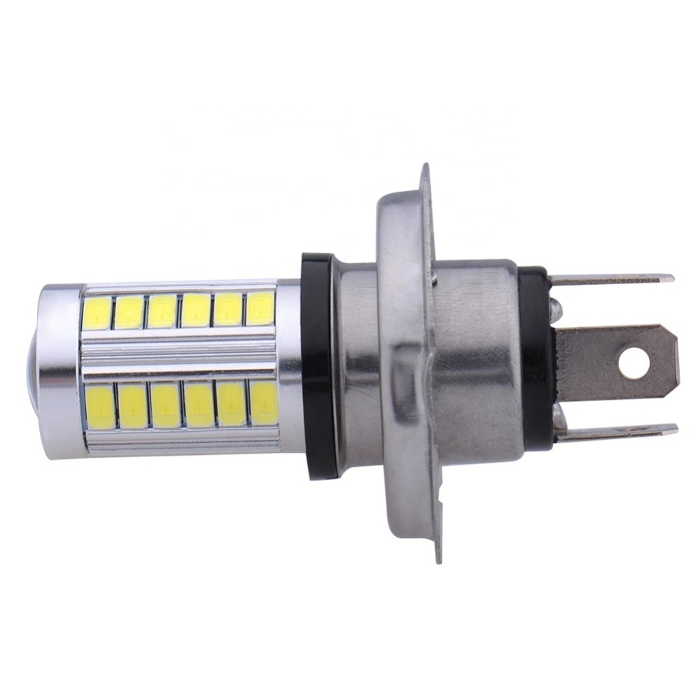 Universal H4 Socket High and Low Beam 5630 5730 Chip 33 SMD Car Led Driving Light Bulb DC 12V White Auto Fog Lamp Accessories