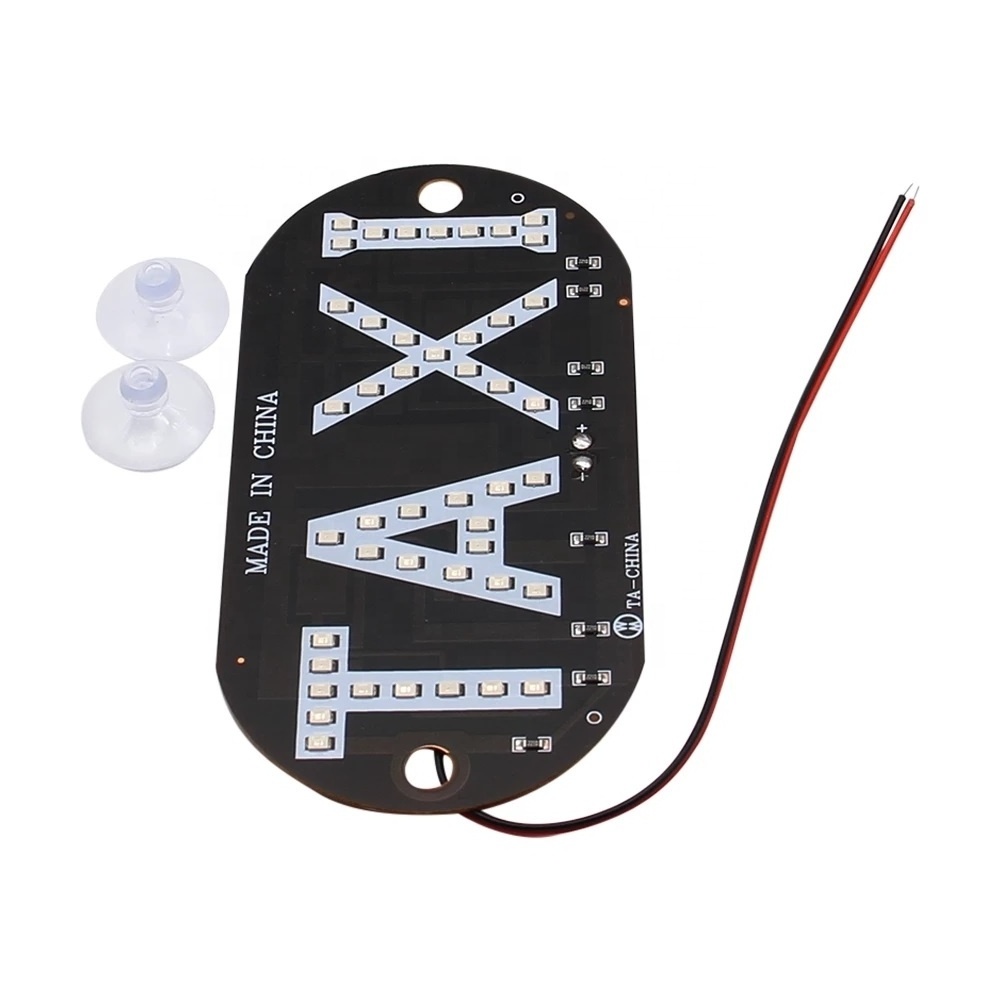 Car Led Inside Windscreen Indicator Lighting DC 12V Auto Panel Sign Warning Light Red Yellow Led Taxi Windscreen Cab Lamp Source