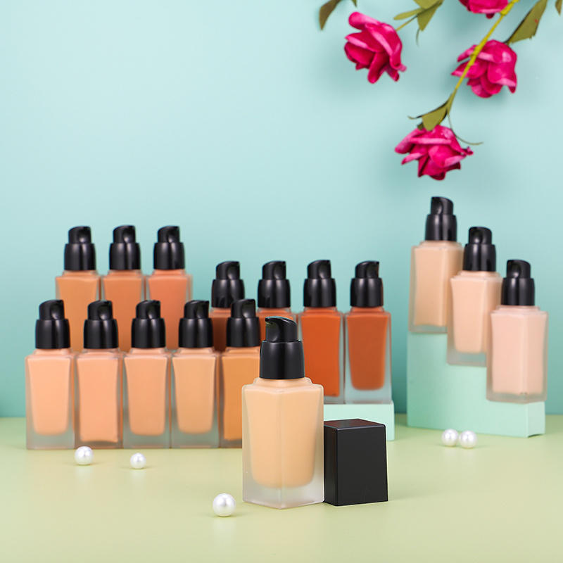 Vegan Foundation Concealer Makeup Sunscreen Natural Waterproof Matte Private Label Full Coverage Liquid Foundation