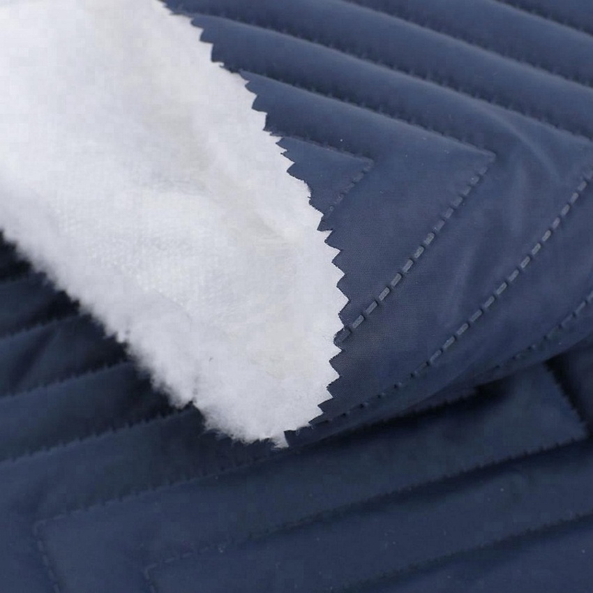 Top quality polyester padding cotton double sided quilting fabric for jacket down wear on sale