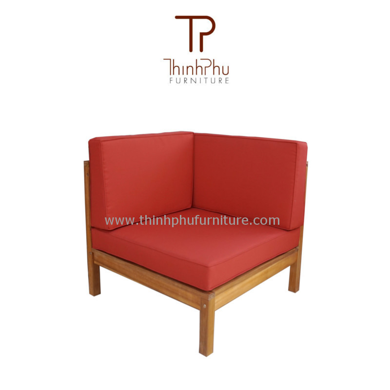 High Quality Deep Seating Corner Sofa Set - Luxury Wood Outdoor Furniture Setting - Vietnam Furniture