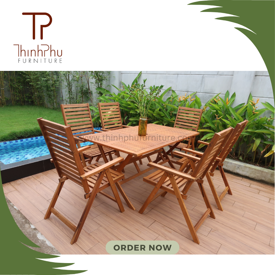 7 PCS All Weather Outdoor Patio Furniture Set for Restaurant Garden and Balcony Elegant Dining Furniture Sets