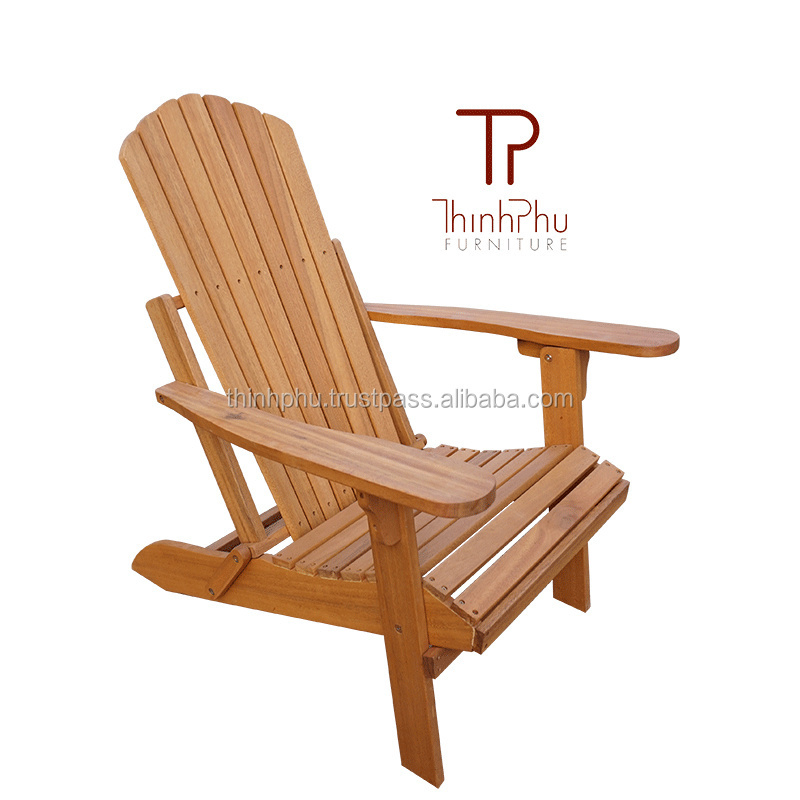 ADIRONDACK Chair With Footrest - Eucalyptus - Outdoor Furniture