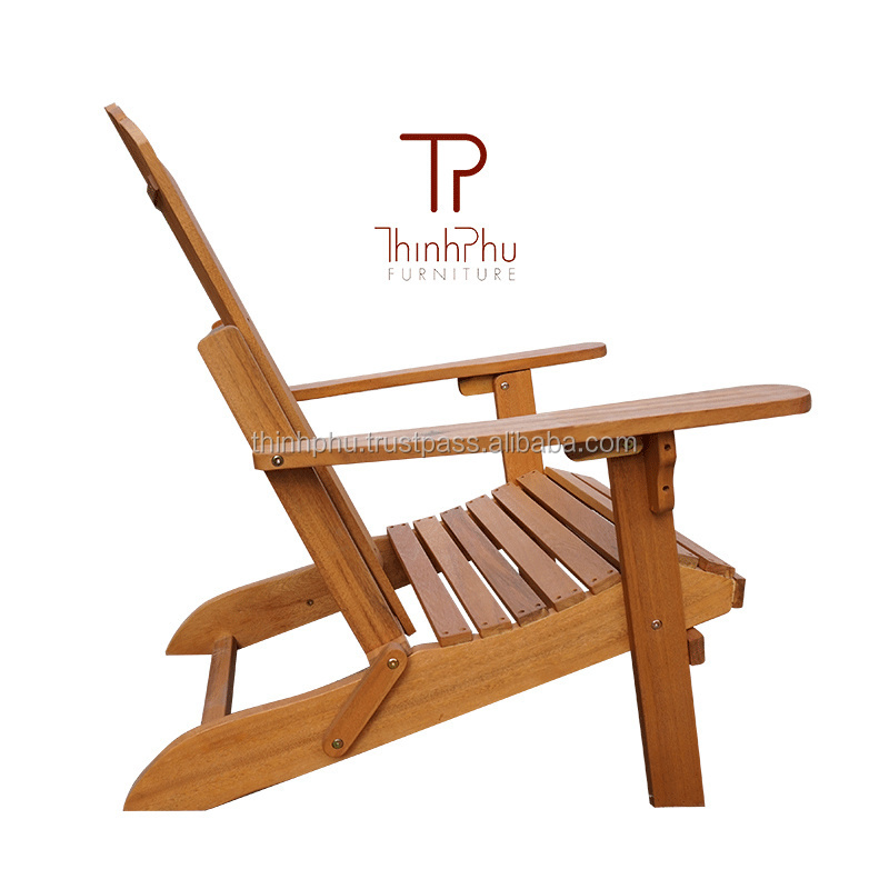 ADIRONDACK Chair With Footrest - Eucalyptus - Outdoor Furniture