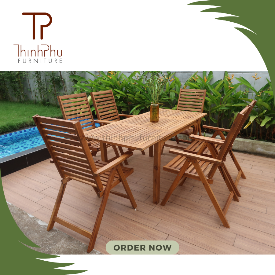 7 PCS All Weather Outdoor Patio Furniture Set for Restaurant Garden and Balcony Elegant Dining Furniture Sets