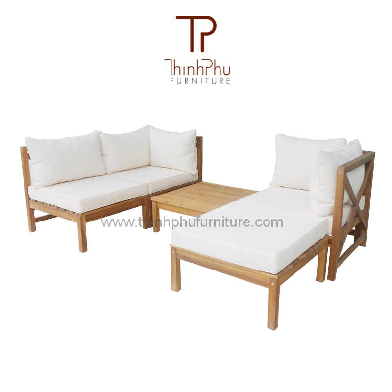 RACHEL Corner Sofa Set - Acacia Wood Outdoor Furniture