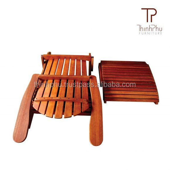 ADIRONDACK - Top selling wooden chair with footrest- Indoor or Outdoor Vietnam Furniture supplier