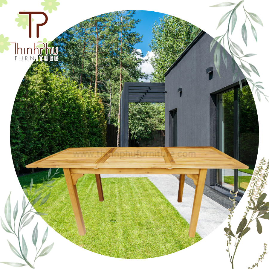 Small space-saving wood outdoor furniture - Garden furniture Table extension Vietnam Furniture