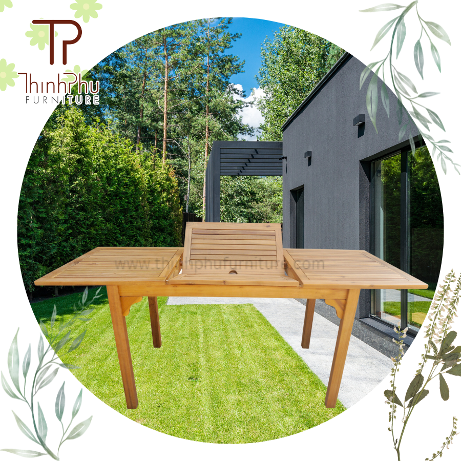 Small space-saving wood outdoor furniture - Garden furniture Table extension Vietnam Furniture