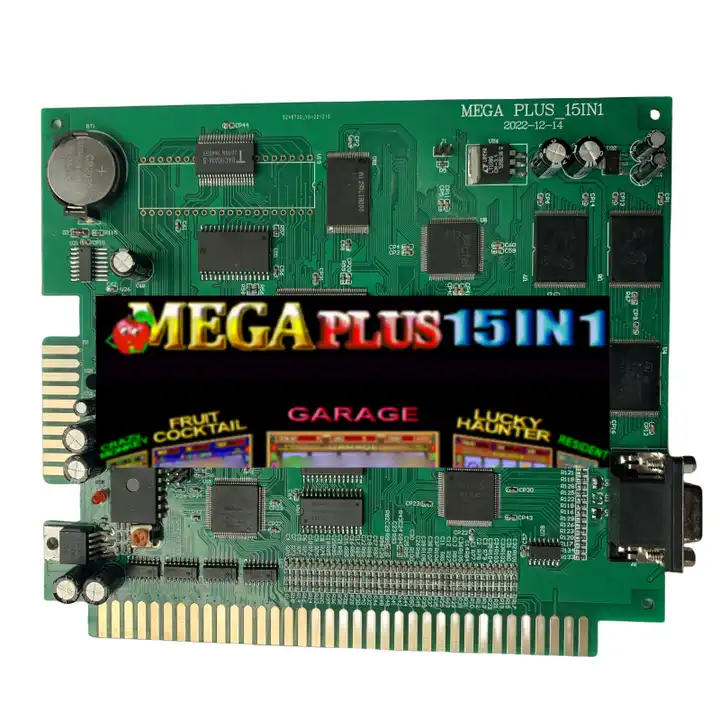 Multi coin operated Game Board Mega Plus 15 IN 1 Fus-ion Arcade Game PCB