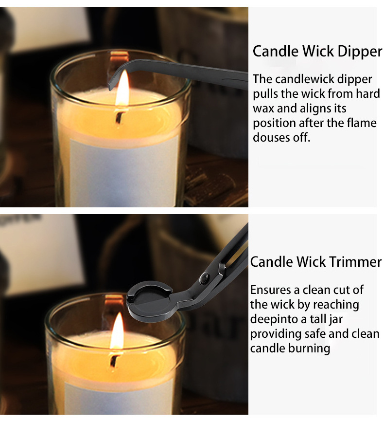 Candle Wick Trimmer Snuffer Arc Lighter Set Candle Care Kit 5 in1 Candle Accessory Set